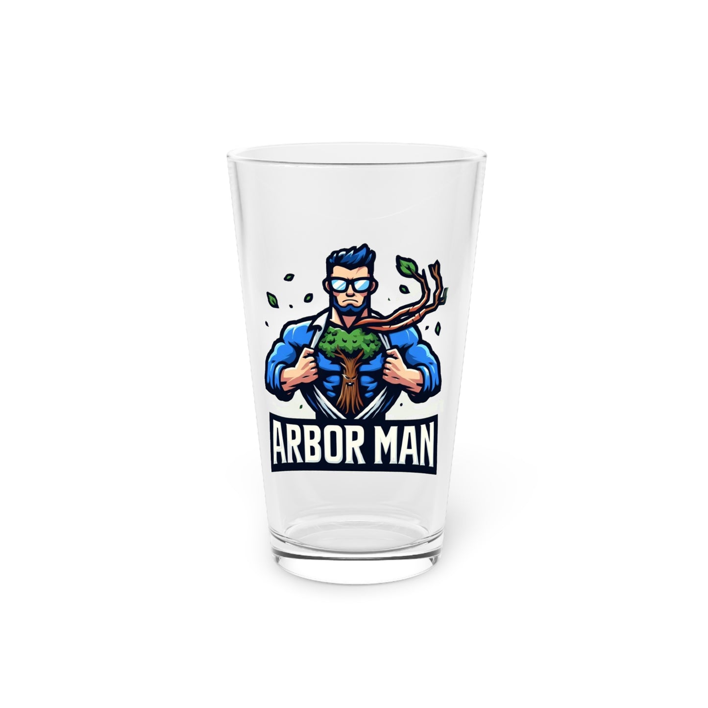 Arbor Man Pint Glass, 16oz