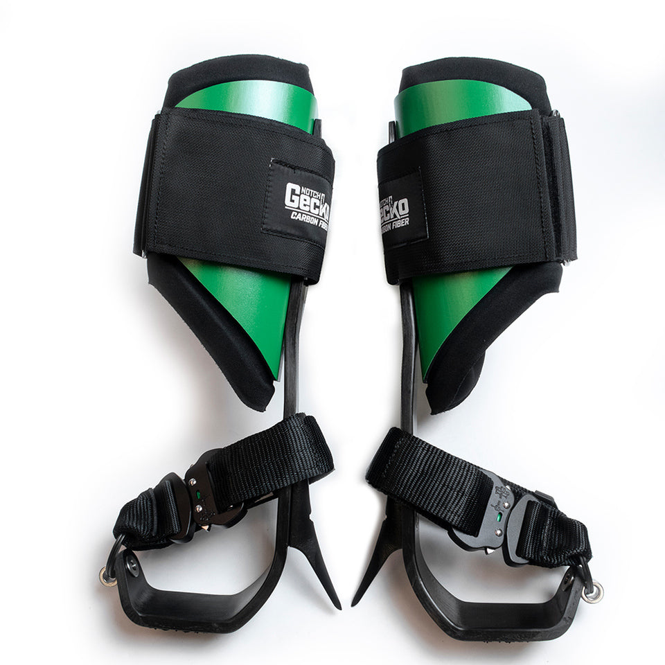 Notch Gecko® Carbon Fiber Climbers (Tree Gaffs) With Straps