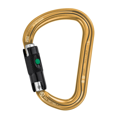 PETZL WILLIAM BALL LOCK CARABINER GOLD